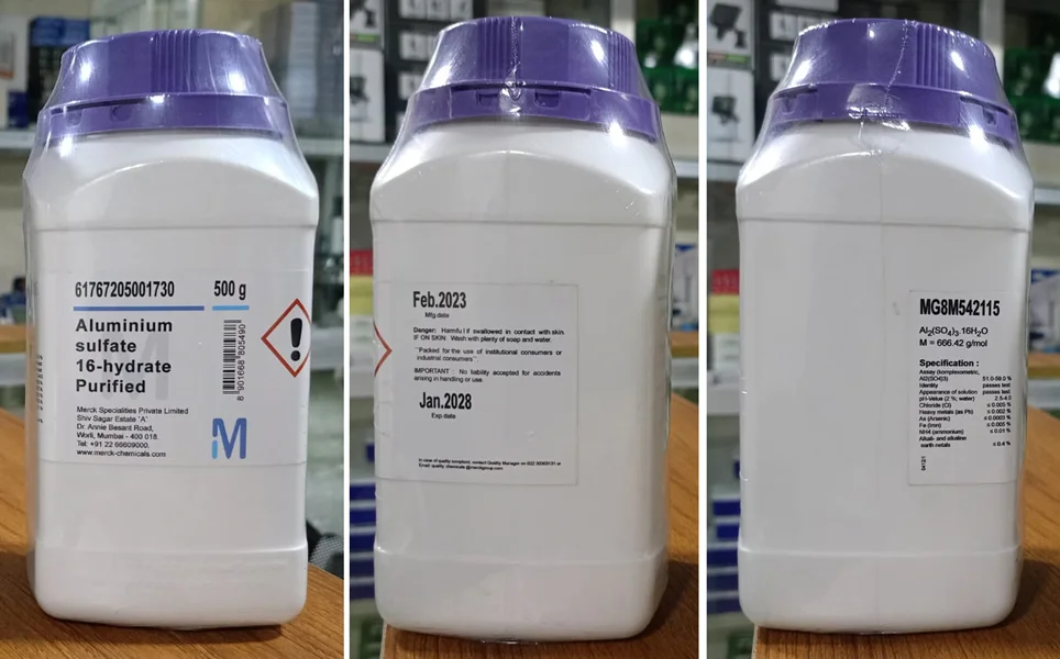Real-Picture-of-Aluminium-Sulfate-500gm-Lab-Grade-Merck-India